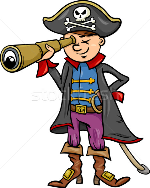 pirate boy cartoon illustration Stock photo © izakowski