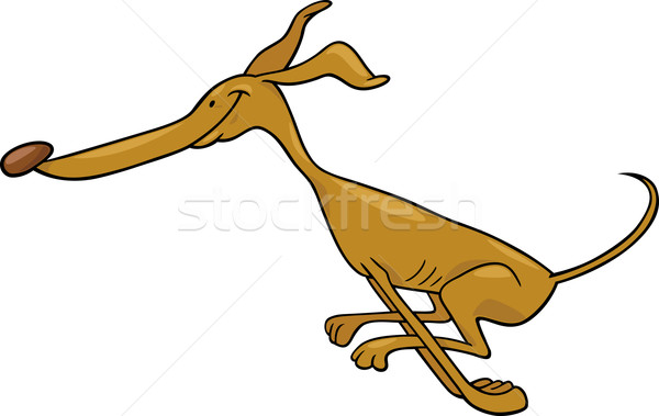 running greyhound cartoon illustration Stock photo © izakowski