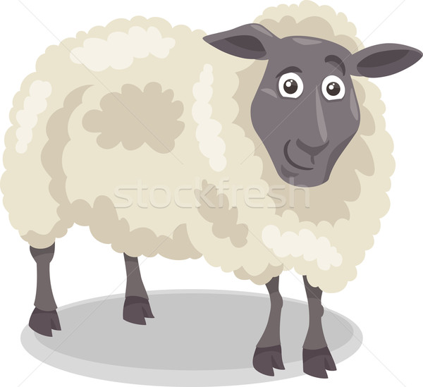 羊 家畜 漫画 実例 面白い 笑顔 ストックフォト © izakowski