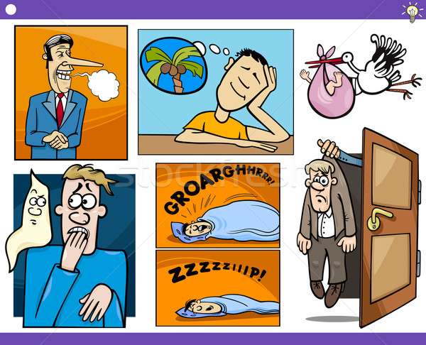 cartoon concepts and ideas set Stock photo © izakowski