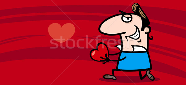 man in love valentine card Stock photo © izakowski