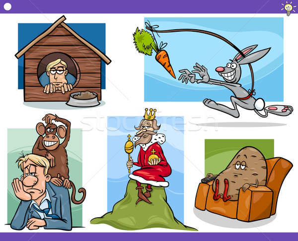 Stock photo: cartoon concepts and ideas set