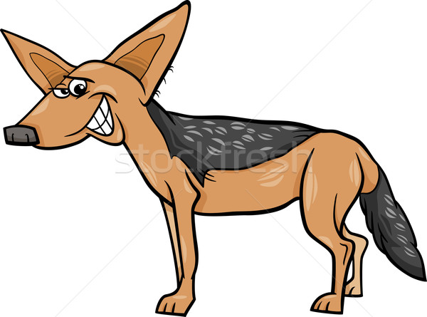 jackal animal cartoon illustration Stock photo © izakowski