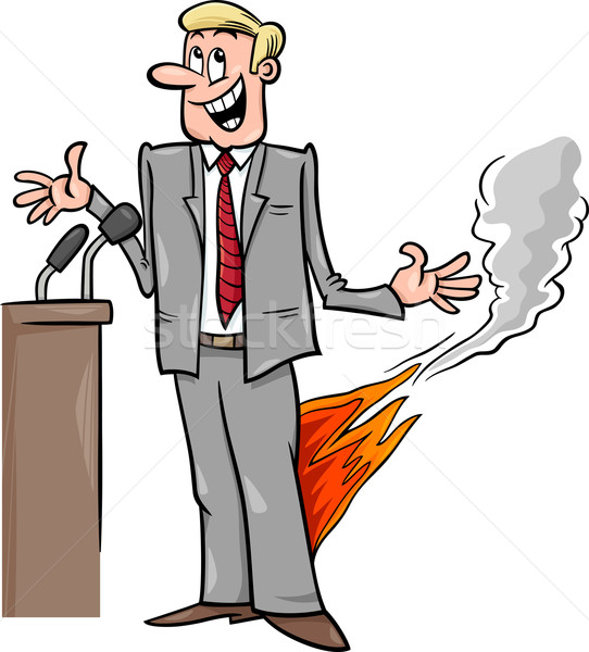 pants on fire saying cartoon Stock photo © izakowski