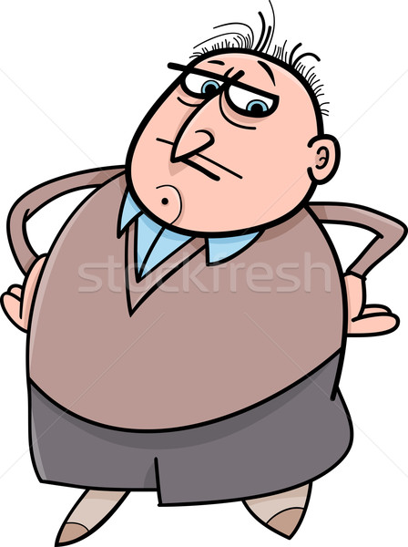 boss or man cartoon illustration Stock photo © izakowski