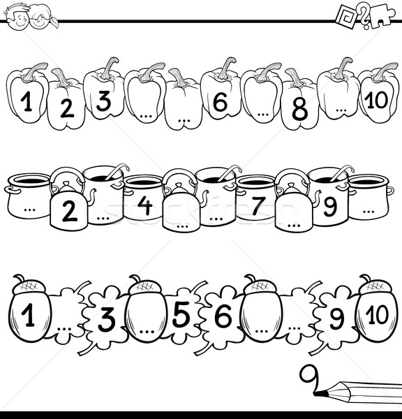 maths educational task for coloring Stock photo © izakowski