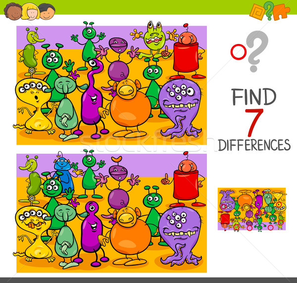 Trouver différences exotiques cartoon illustration [[stock_photo]] © izakowski