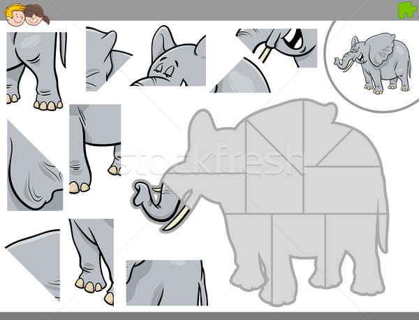 Imagine de stoc: Joc · elefant · animal · desen · animat · ilustrare