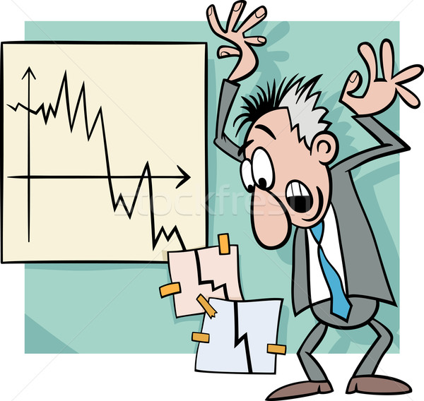 economic crisis cartoon illustration Stock photo © izakowski