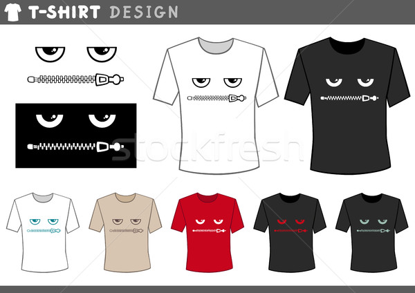 Ontwerp lippen illustratie tshirt ontwerpsjabloon Stockfoto © izakowski