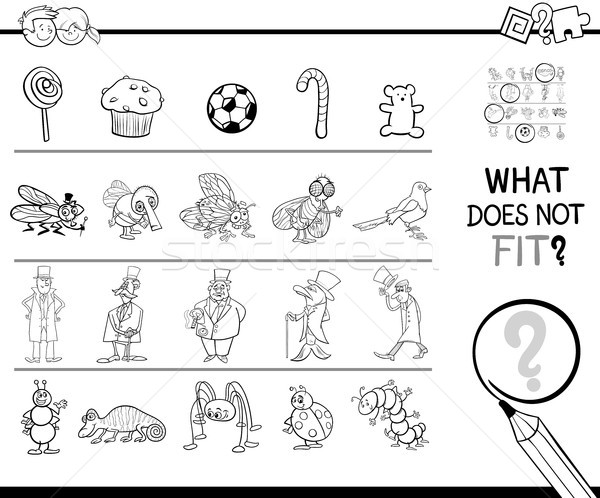 not fitting picture game coloring page Stock photo © izakowski