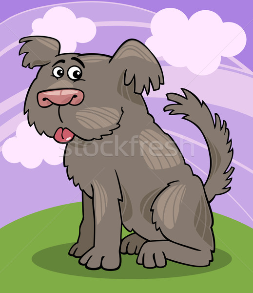 Desgrenhado cão desenho animado ilustração engraçado Foto stock © izakowski
