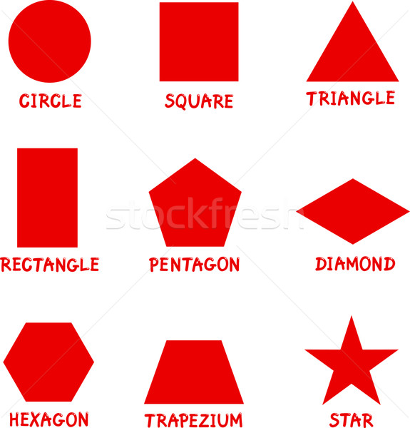 Basic Geometric Shapes with Captions Stock photo © izakowski