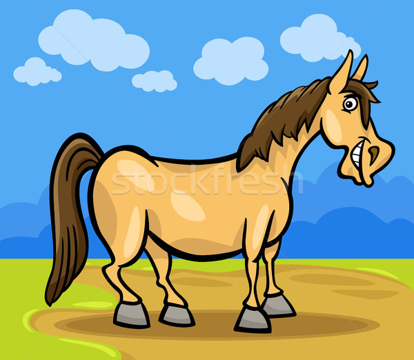 horse farm animal cartoon illustration Stock photo © izakowski