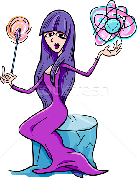 witch fantasy cartoon character Stock photo © izakowski