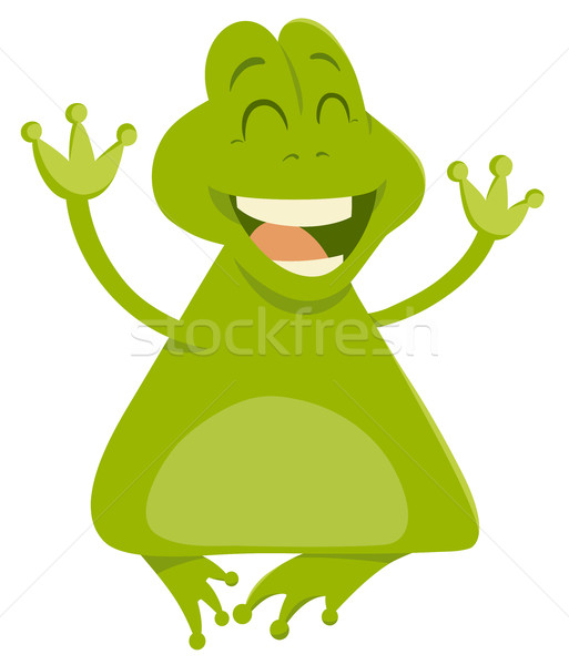 Stock photo: cartoon frog animal character