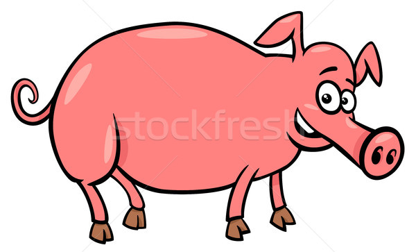 pig farm animal character cartoon illustration Stock photo © izakowski