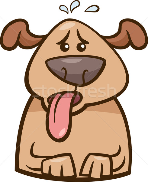 Stimmung Wärme Hund Karikatur Illustration funny Stock foto © izakowski