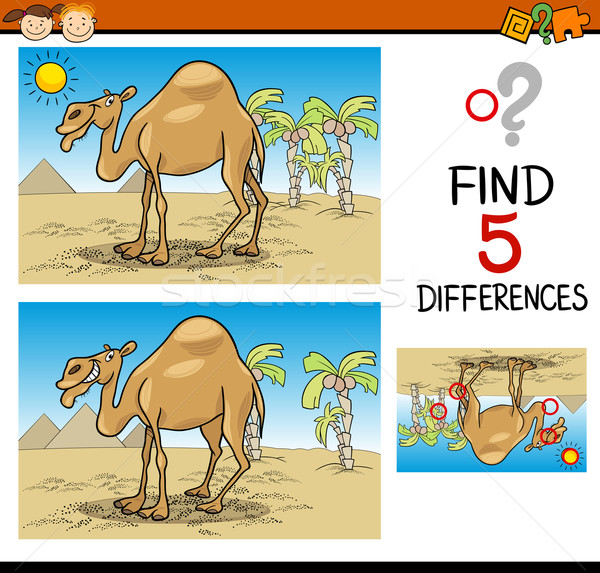 Trouver différences tâche cartoon illustration [[stock_photo]] © izakowski