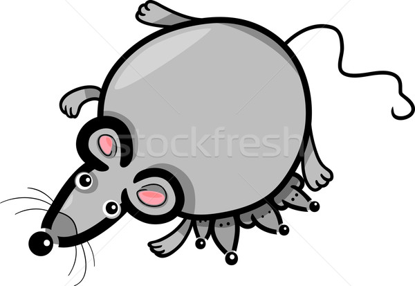Cartoon ratón madre bebés ilustración cute Foto stock © izakowski
