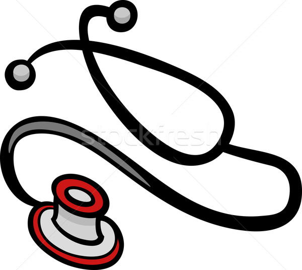 stethoscope clip art cartoon illustration Stock photo © izakowski
