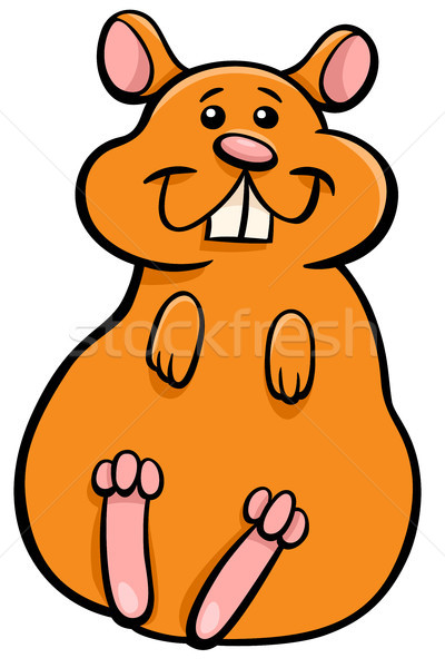 Hamster animaux personnage cartoon illustration drôle Photo stock © izakowski