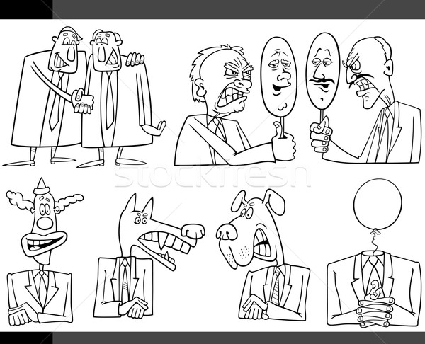 cartoon politics concepts set Stock photo © izakowski