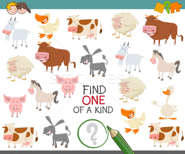 find one of a kind of farm animals Stock photo © izakowski