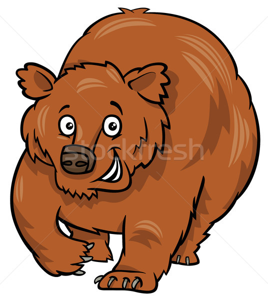 Karikatür grizzly bear hayvan karakter örnek komik Stok fotoğraf © izakowski