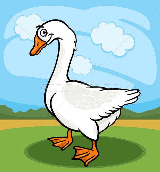 goose bird farm animal cartoon illustration Stock photo © izakowski
