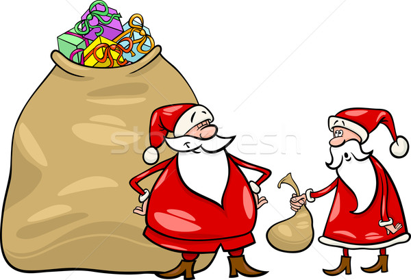 santa claus cartoon christmas illustration Stock photo © izakowski