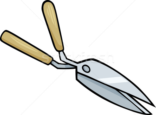 hedge scissors clip art cartoon illustration Stock photo © izakowski