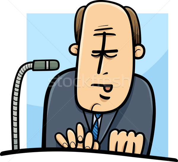 politician giving speech cartoon Stock photo © izakowski