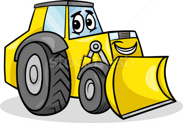 bulldozer character cartoon illustration Stock photo © izakowski