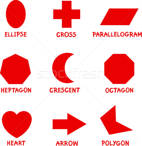 Basic Geometric Shapes with Captions Stock photo © izakowski