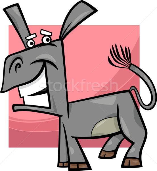 funny donkey cartoon illustration Stock photo © izakowski
