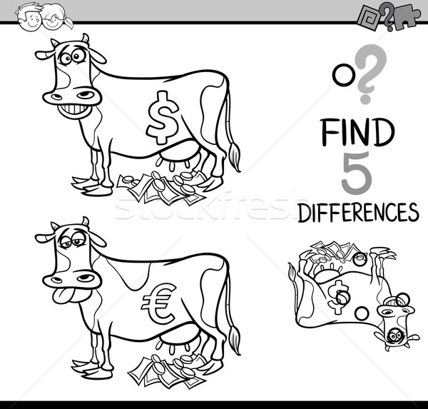 differences activity coloring page Stock photo © izakowski