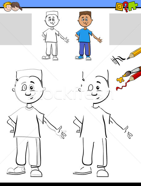 drawing and coloring for kids Stock photo © izakowski