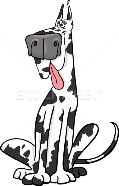  harlequin dog cartoon illustration Stock photo © izakowski
