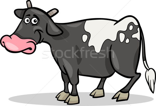 cow farm animal cartoon illustration Stock photo © izakowski