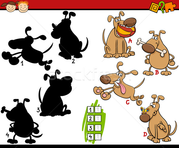 образование Тени игры Cartoon иллюстрация тень Сток-фото © izakowski