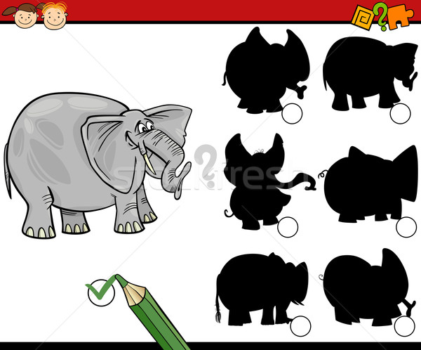 Stock photo: education shadows game cartoon