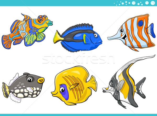 sea life fish characters set Stock photo © izakowski