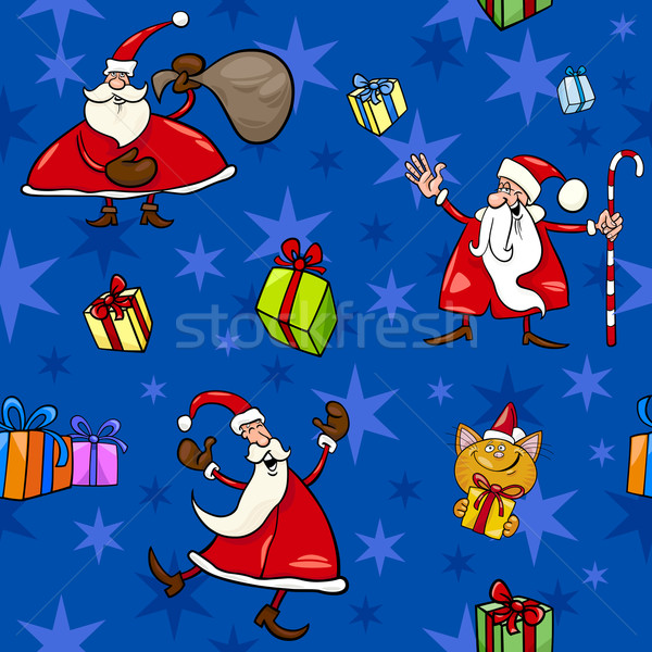 christmas cartoon seamless pattern decor Stock photo © izakowski