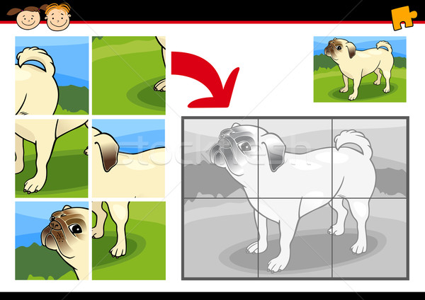 Cartoon собака игры иллюстрация образование Сток-фото © izakowski
