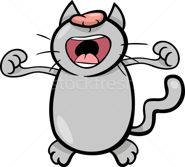 Hasta gato Cartoon ilustración funny Foto stock © izakowski