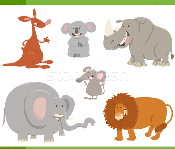 cartoon animals set illustration Stock photo © izakowski