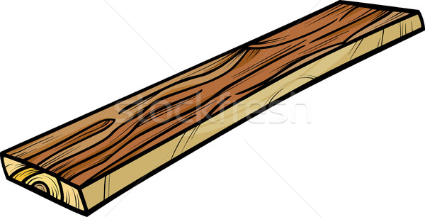 Planke Bord Karikatur Clip Art Illustration Holz Stock foto © izakowski