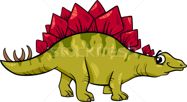 stegosaurus dinosaur cartoon illustration Stock photo © izakowski
