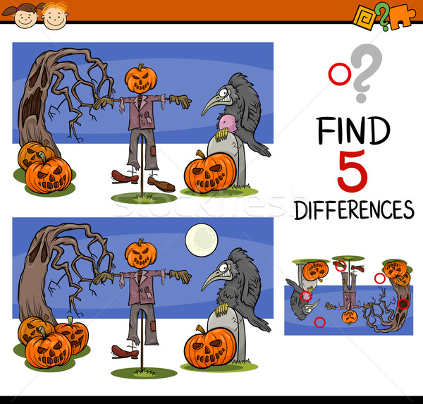 Halloween différences tâche cartoon illustration [[stock_photo]] © izakowski